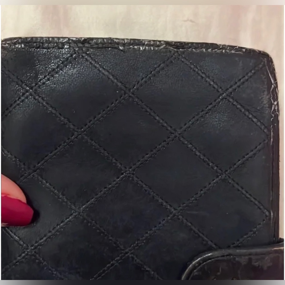 SOLD Authentic WOC Large Timeless Wild Stitch Chanel Leather Wallet Snap Closure - Picture 5 of 15
